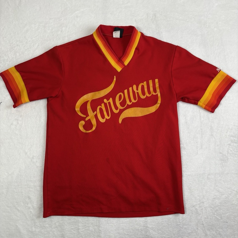VTG 70's Swingster‎ Fareway Baseaball Jersey Kids Short Sleeve Youth Size Medium